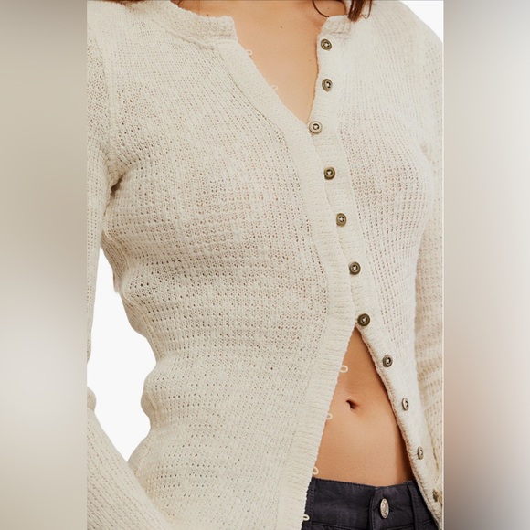 It’s On Rib Cardi NWOT ivory - Picture 1 of 6